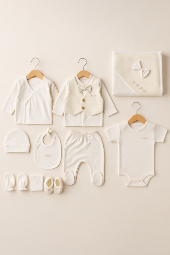 SET DE 10 JUGUME CU STELE PENTRU BEBELUȘI 0/3 LUNI A95