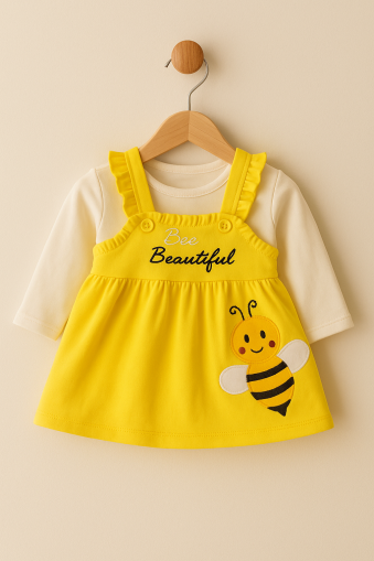 Rochiță Ozlem pentru bebeluși cu model de albine, 6-9-12 luni A25