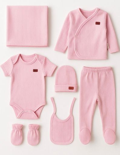 Set body Cho Kids pentru bebeluși 0-3 luni, 7 piese A44