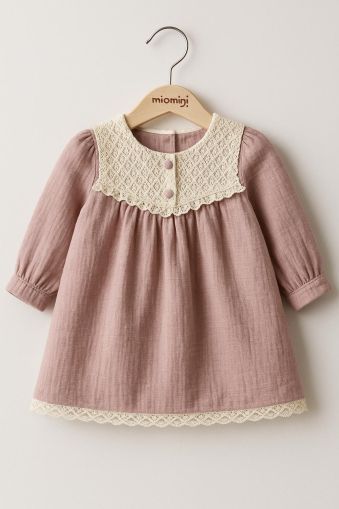 ROCHIE MYMIO DIN DANTELĂ PENTRU FETIȚE 6/24 LUNI A64