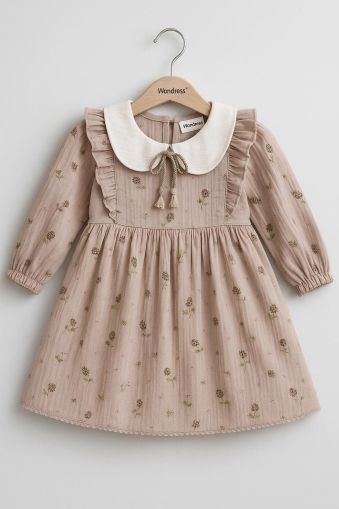 ROCHIE CU IMPRIMARE DE ZMEURĂ, PENTRU BEBELUȘI 9/24 LUNI A64