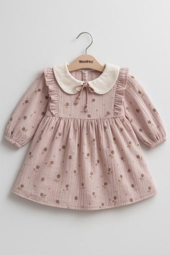 ROCHIE CU IMPRIMARE DE ZMEURĂ, PENTRU BEBELUȘI 9/24 LUNI A64