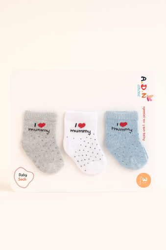 Șosete pentru bebeluși, 0-3 luni, set de 3 A7