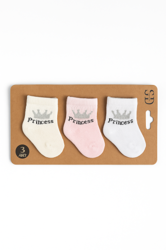 Șosete pentru bebeluși, 0-3 luni, set de 3 A5