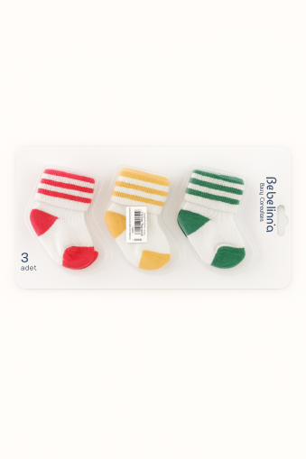 Șosete pentru bebeluși, 0-3 luni, set de 3 A7