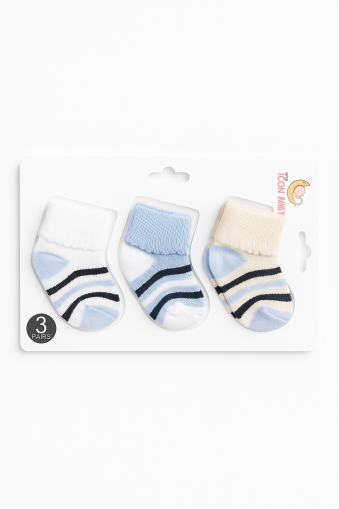 Șosete pentru bebeluși, 0-3 luni, set de 3 A7