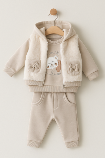 Set HIPPIL 6/18 luni WELSOFT cu 3 piese și vestă A70