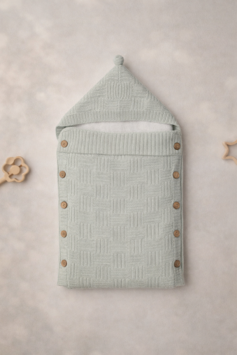 Pătură pentru bebeluși Littleland Baby, tricotată, din material Welsoft A29