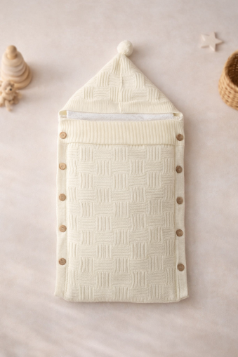 Pătură pentru bebeluși Littleland Baby, tricotată, din material Welsoft A29