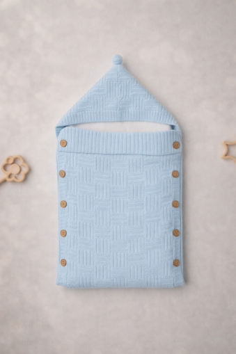 Pătură pentru bebeluși Littleland Baby, tricotată, din material Welsoft A29