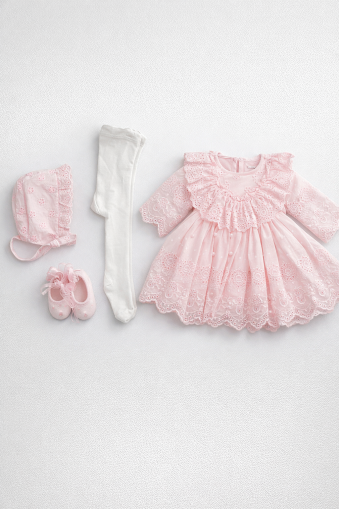 SET ROCHIE CU VOLANELE PUGI 3/6 LUNI LOTUS A125