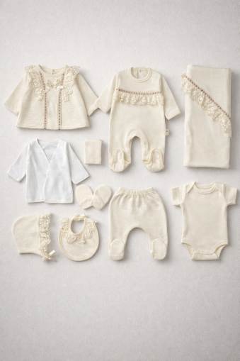 MINI CAYZEN 0/3 LUNI BREAK DANTELĂ FETIȚĂ NOU-NĂSCUT SET DE 10 A120