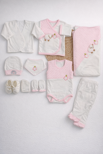 CONCON SET 10 PIESE LUXURY CU MODEL MIEL, NOU-NĂSCUT, 0-3 LUNI A79