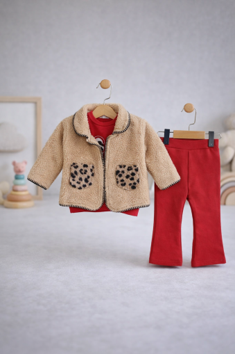 SET 3 PIESE BYMURAT GEACĂ DE PLUȘ 6/24 LUNI A44