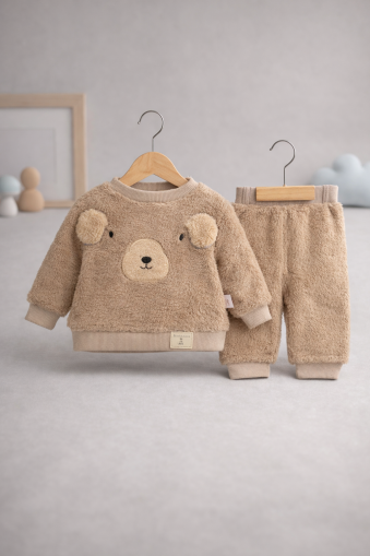 Costum de pluș BYMURAT 6/24 cu față de urs A38