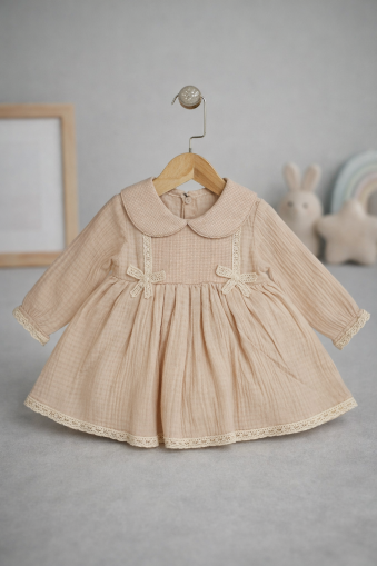 Rochie cu guler de paie MiniCix 9/24 luni A35