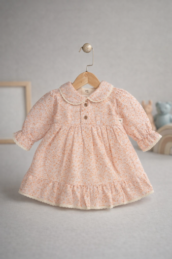 ROCHIE BYMURAT 3/24 LUNI CU IMPRIMEU FLORAL ȘI TIV DIN DANTELĂ A35