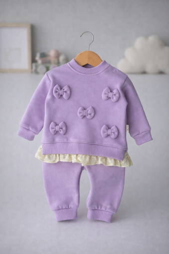 SET DE 2 PIESE BYMURAT CU FUNDE ȘI DANTELĂ PENTRU 6/24 LUNI A26