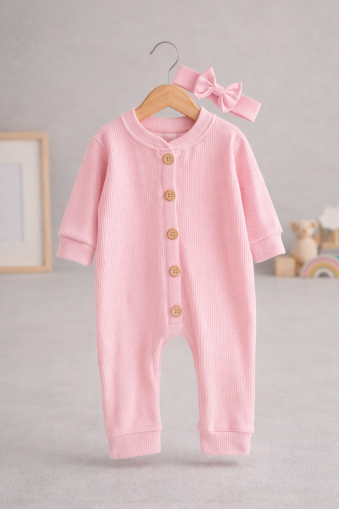 BANDANĂ ȘI SALOPĂ CU NASTURI BYMURAT 3/12 LUNI A22