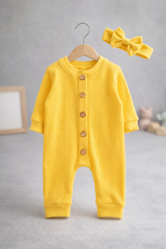 BANDANĂ ȘI SALOPĂ CU NASTURI BYMURAT 3/12 LUNI A22