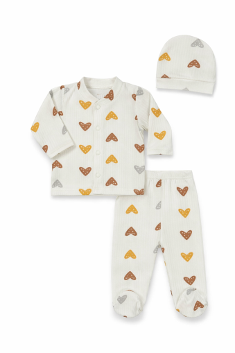 SET 3 PIESE ÖZLEV 0-3 LUNI CU INIMĂ A12