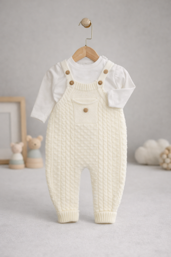 SALOPĂ CU BUZUNARE LITTLELAND BABY 6-9-12 LUNI A22