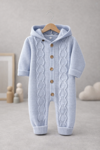 SALOPĂ CU GLUGĂ ȘI LANȚ LAT MINIKAY 6-9-12 LUNI A22