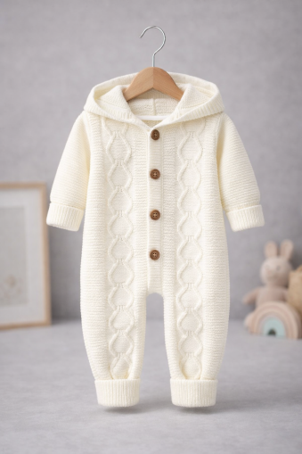 SALOPĂ CU GLUGĂ ȘI LANȚ LAT MINIKAY 6-9-12 LUNI A22