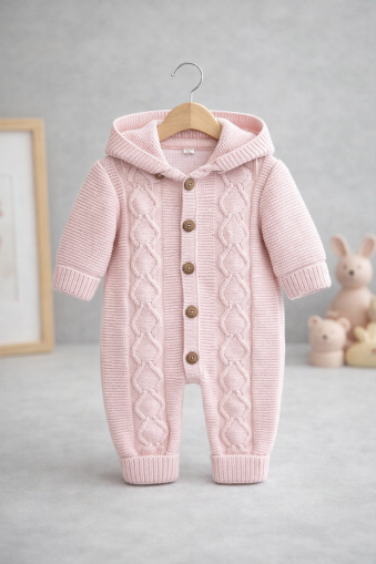 SALOPĂ CU GLUGĂ ȘI LANȚ LAT MINIKAY 6-9-12 LUNI A22