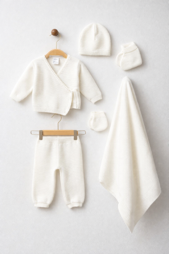 SET DE 6 PIESE TRICOTATE MODIFY NOU-NĂSCUT  A45