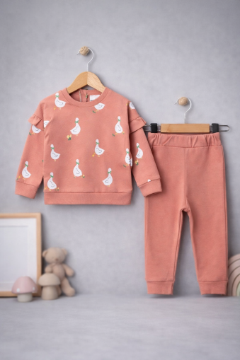 SET MEMOZA BEBELUȘI CU MODEL DE RĂȚĂ 9/24 LUNI A25