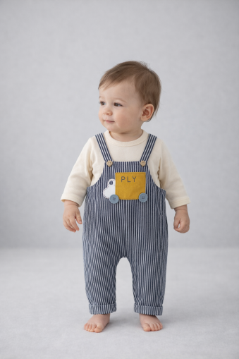 Salopetă GONCA BEBE cu imprimeu auto, 6-9-12-18 luni A17