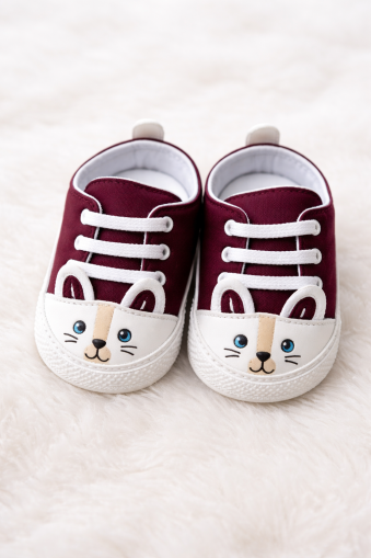 Încălțăminte cu model pisici 3-6-9-12 luni A19