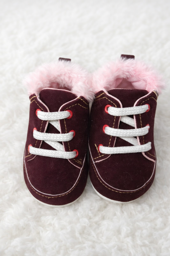 0-3-6-9-12 LUNI ÎNCĂLȚĂMINTE DIN PIELE ÎNTOARSĂ CU CĂPTUȘEALĂ DE PLUȘ A19