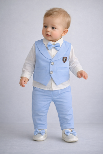 SET BOTEZ BABYLIA TUXEDO 0-3 LUNI A44