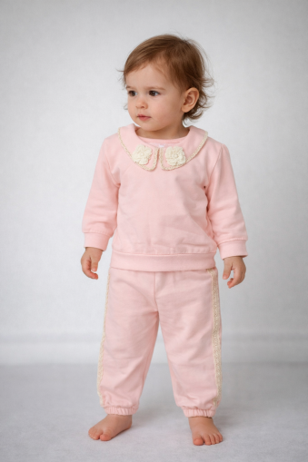 SET BYMURAT 2-3-4-5 ANI CU GULER TRICOTAT ȘI DETALIU CU TRANDAFIR A35