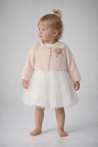 ROCHIE CARDIGAN TRICOTATĂ BULŞEN 2-3-4 ANI A54