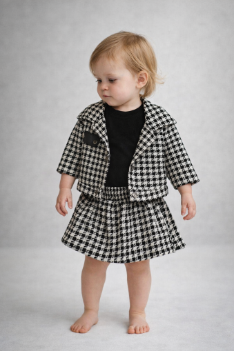 Set fustă CANINI 18-24-36 luni, 3 piese A45