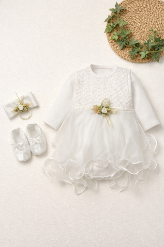 Babylia Set rochiță pentru fetițe nou-născute (0–3 luni)A29