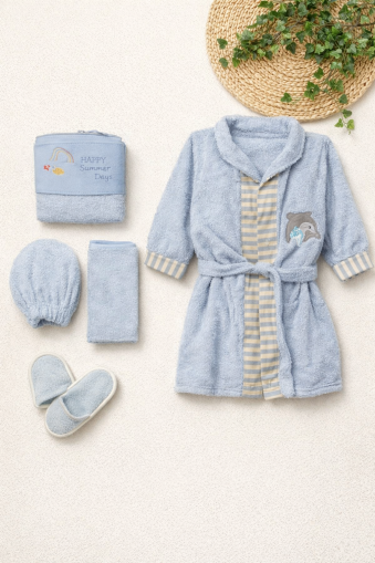 TIASIS Happy Dolphin – Set de baie pentru bebeluși (0–3 ani)A69