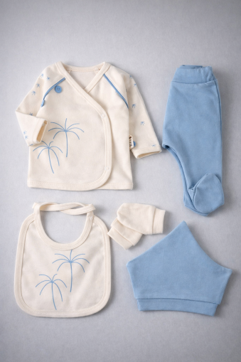 SET SERDE BABY NOU-NĂSCUT CU IMPRIMEU DE PALMIER 0-3 LUNI A25
