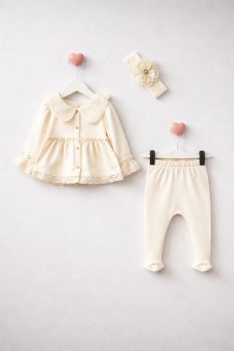 SET DE 3 PIESE BABY AURA 0-3 LUNI A36