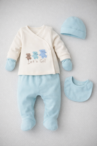 SERDE BABY 0/3 LUNI SET URSULET 3 CULORI 5 PIESE A25