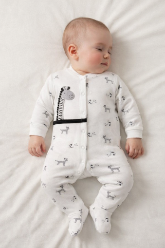 SALOPĂ BRODATĂ MILLION GIRAFFES 6/12 LUNI A22