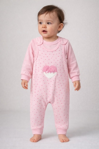 SET DE SCURTĂ CU ȘI MUȘCHI BABYCAN 6/12 LUNI ÎN FORMĂ DE INIMĂ A25