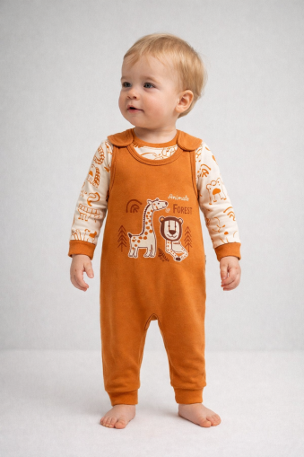 Salopă Babycan 6/12 luni cu girafe și lei A25
