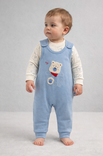 BABYCAN Salopetă 6–12 luni cu imprimeu ursuleț A25