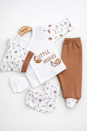SET DE 5 PIESE ZIBIN BABYİM 0/3 LUNI LITTLE VEGGIES A25