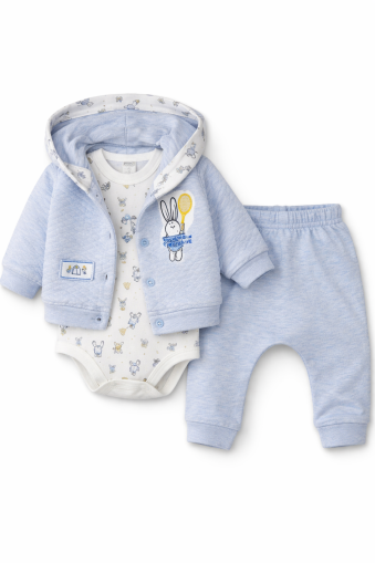 Set matlasat cu glugă, BABYIM 3/9 luni, format din 3 piese A33