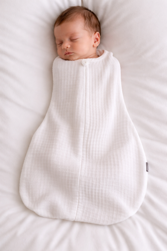BEBEKEVİ – Sac de înfășat pentru bebeluși, cu fermoar, 0–6 luni A21